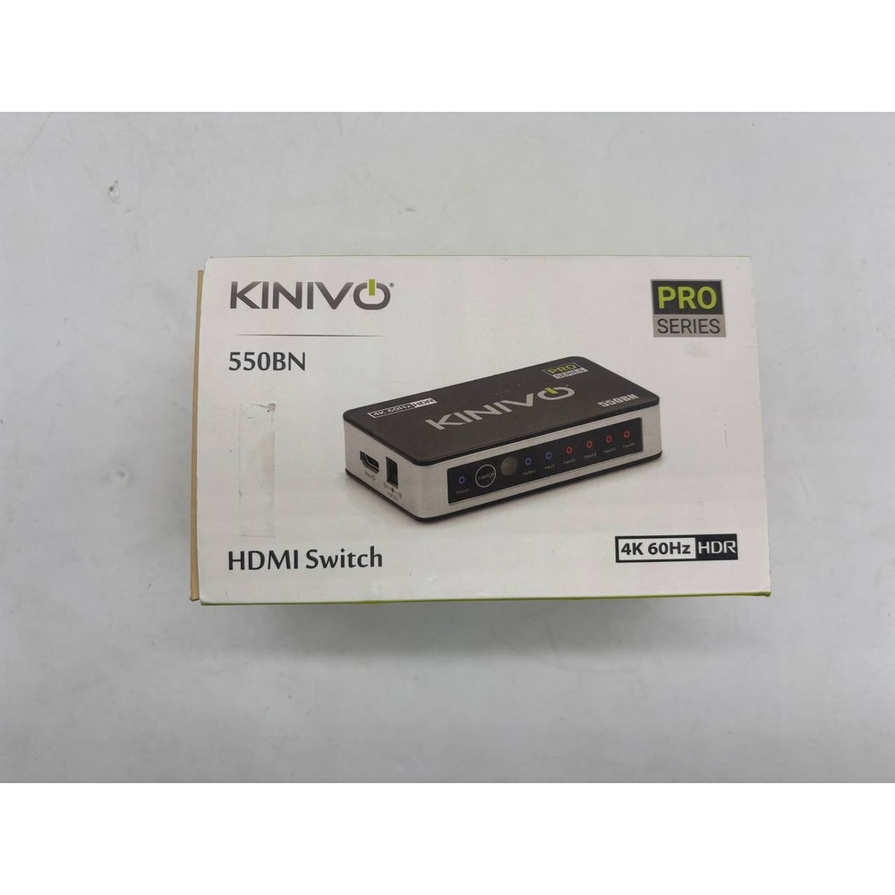 KINIVO 550BN PRO SERIES 5 Port HDMI Switch 4K 60Hz HDR 18Gbps HDCP 2.2